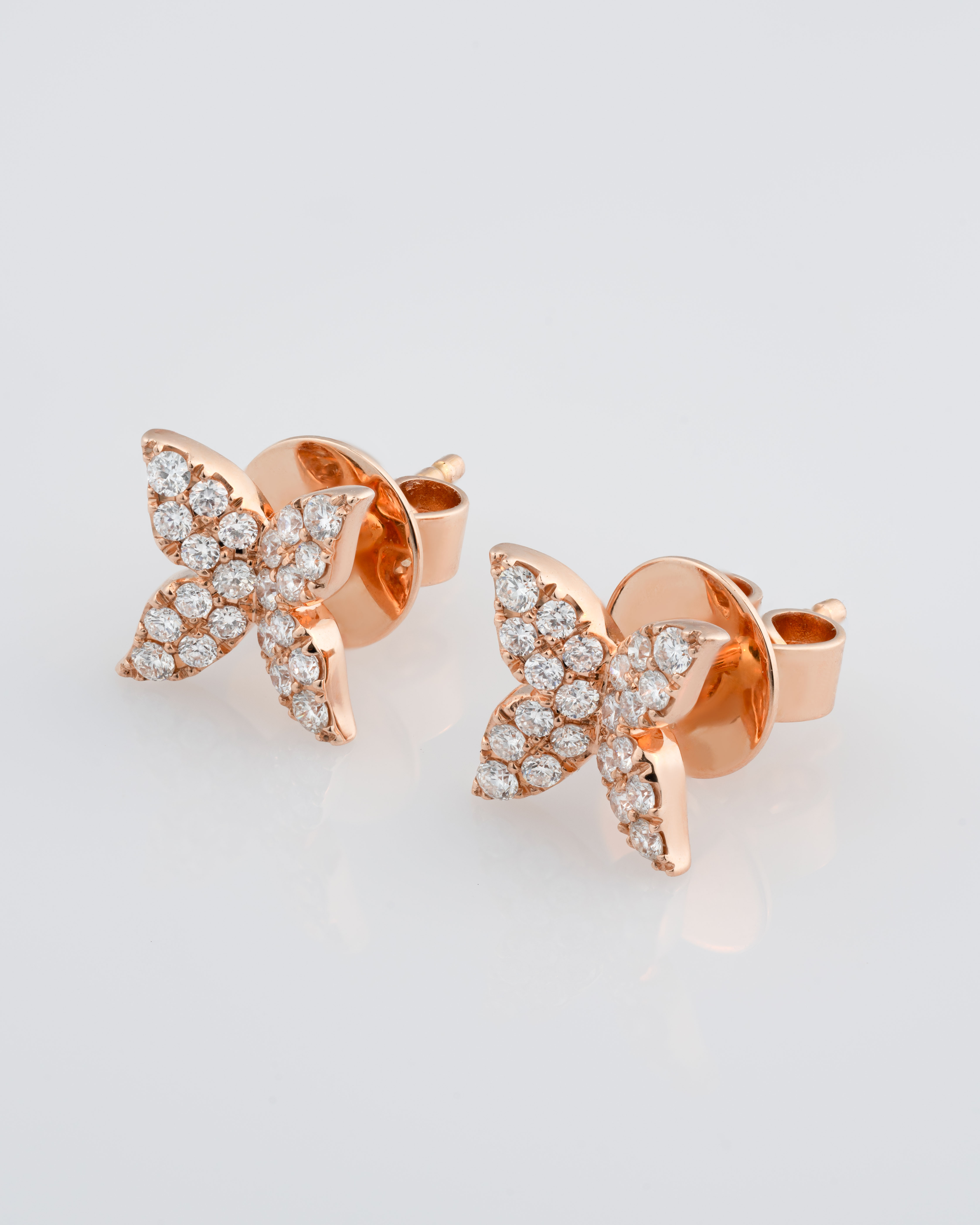 گوشواره پروانه رز گلد